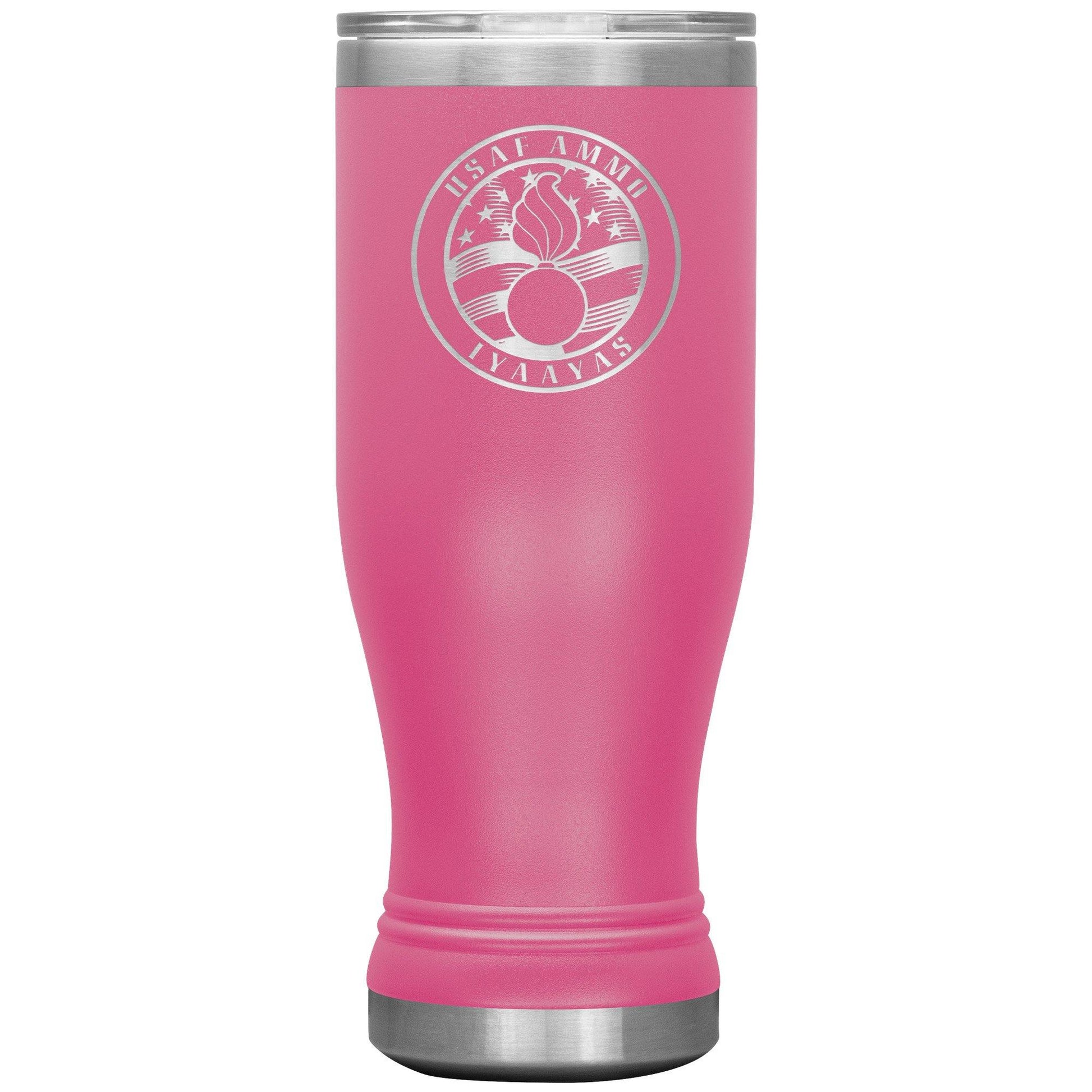 USAF AMMO IYAAYAS Pisspot American Flag Circle Logo 20oz tumbler - AMMO Pisspot IYAAYAS Gear