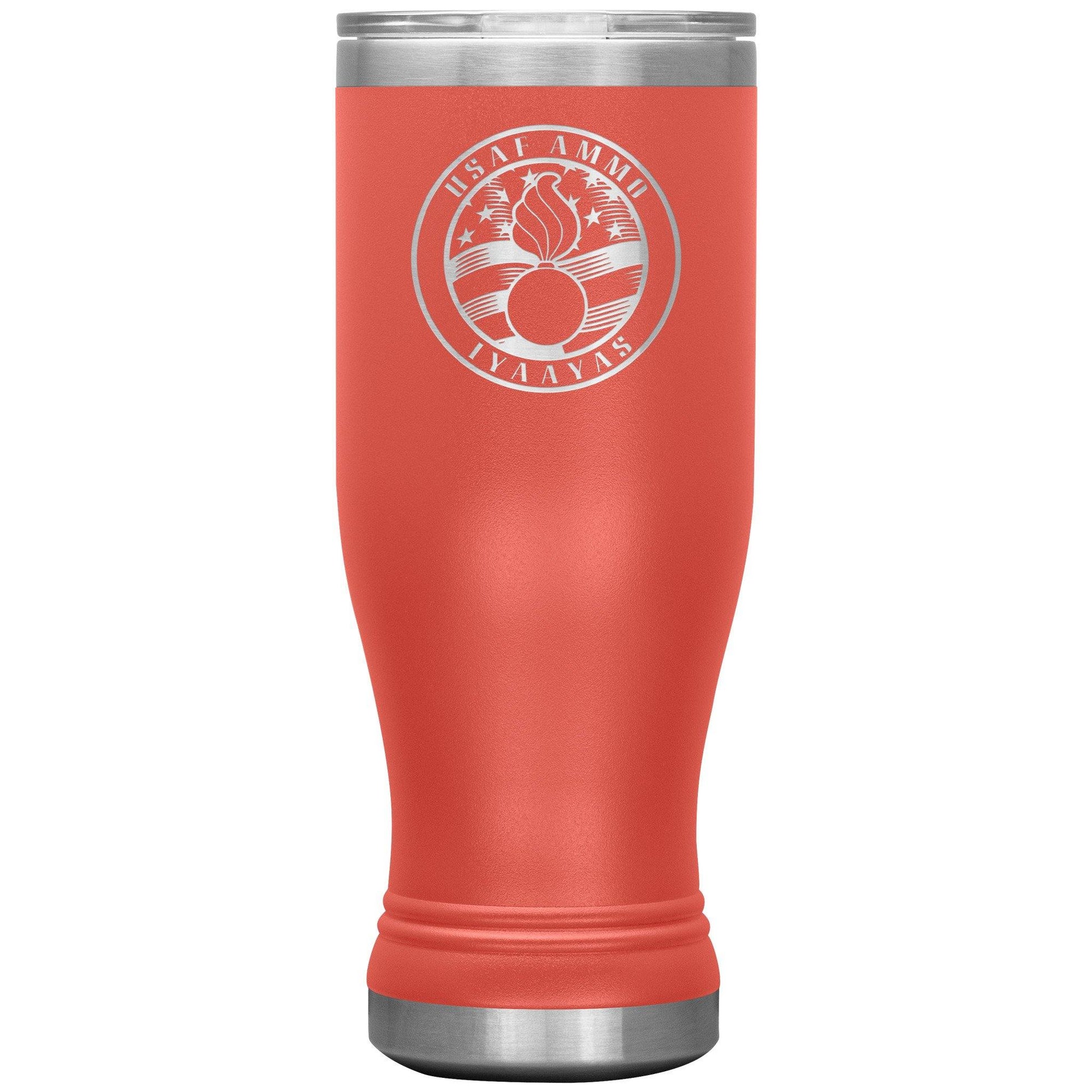 USAF AMMO IYAAYAS Pisspot American Flag Circle Logo 20oz tumbler - AMMO Pisspot IYAAYAS Gear