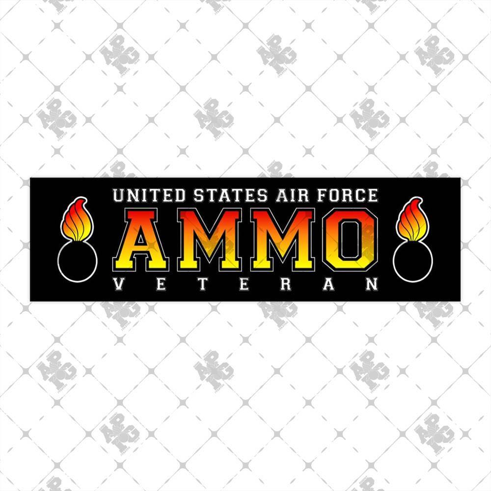 USAF AMMO Veteran Flaming Word and Pisspots Munitions Heritage Bumper Stickers - AMMO Pisspot IYAAYAS Gear