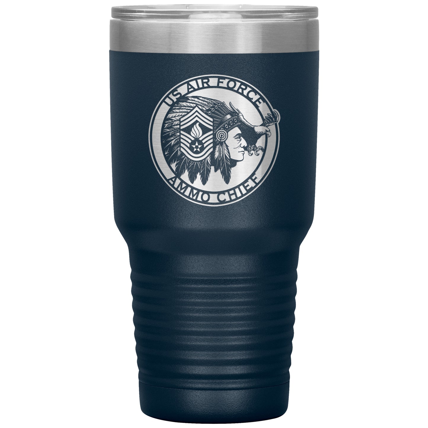 USAF AMMO Chief Headdress Stripes Pisspot Eagle Logo 30oz Tumbler