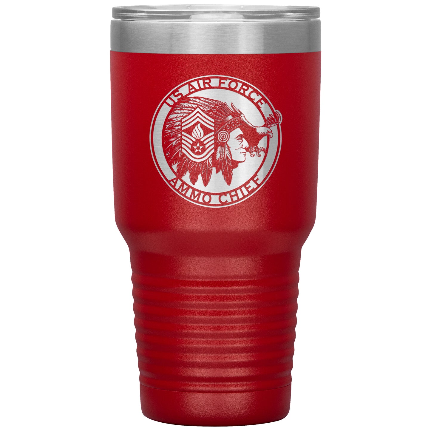 USAF AMMO Chief Headdress Stripes Pisspot Eagle Logo 30oz Tumbler