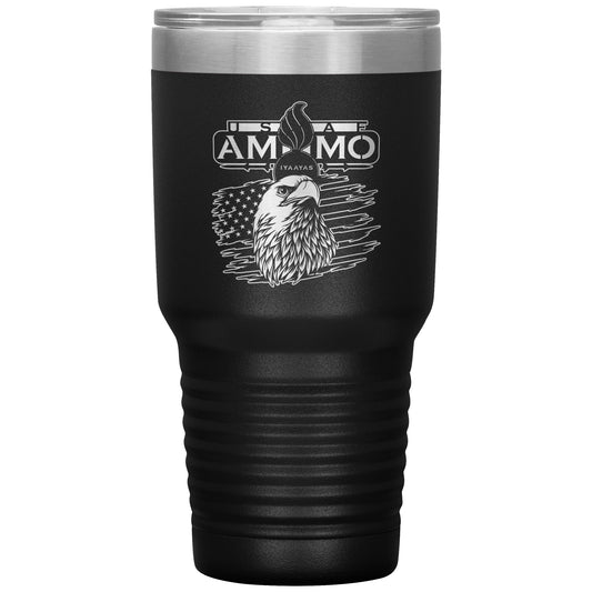 USAF AMMO Eagle American Flag Pisspot Missile Silhouettes 30oz Tumbler