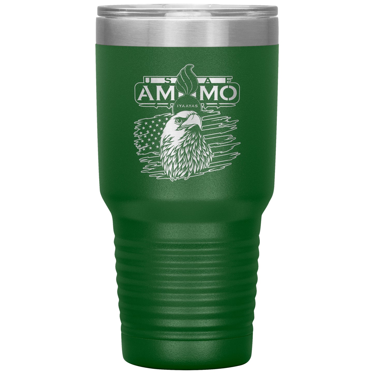 USAF AMMO Eagle American Flag Pisspot Missile Silhouettes 30oz Tumbler