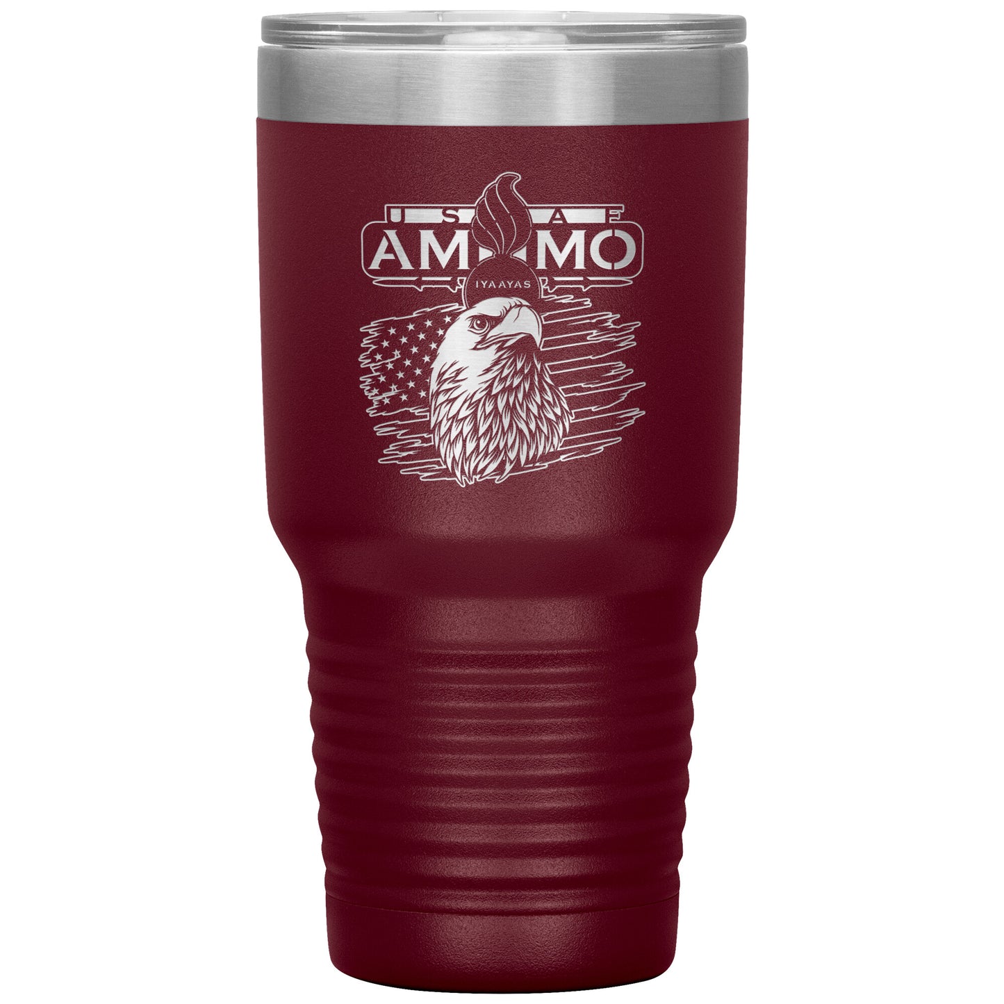 USAF AMMO Eagle American Flag Pisspot Missile Silhouettes 30oz Tumbler