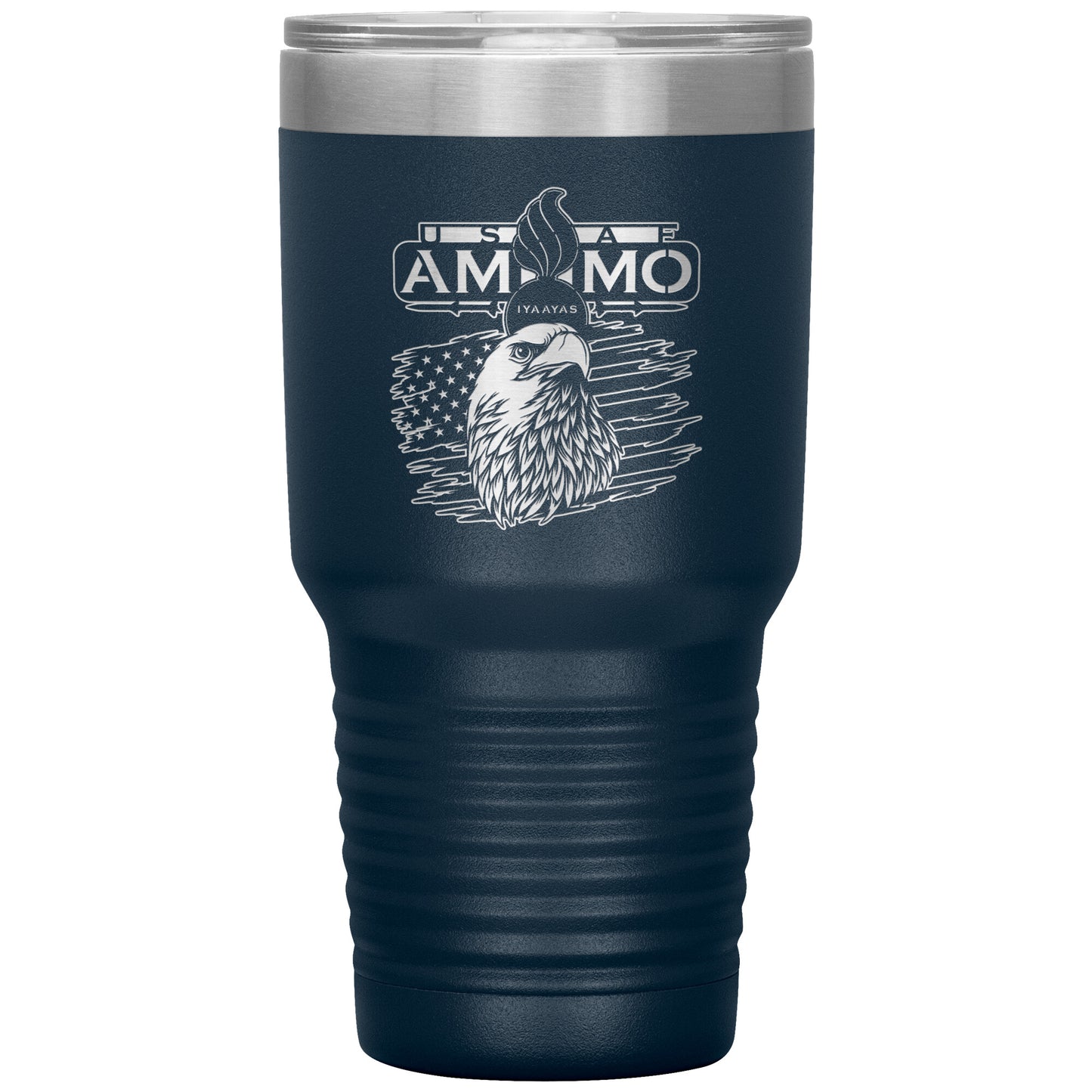 USAF AMMO Eagle American Flag Pisspot Missile Silhouettes 30oz Tumbler