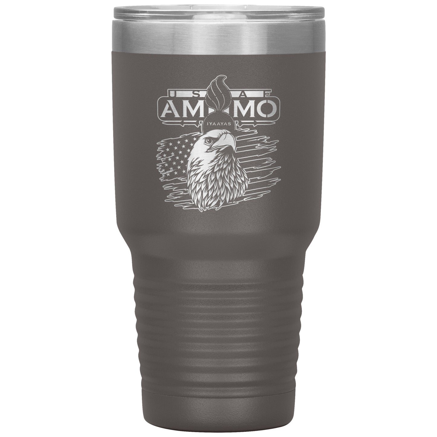 USAF AMMO Eagle American Flag Pisspot Missile Silhouettes 30oz Tumbler