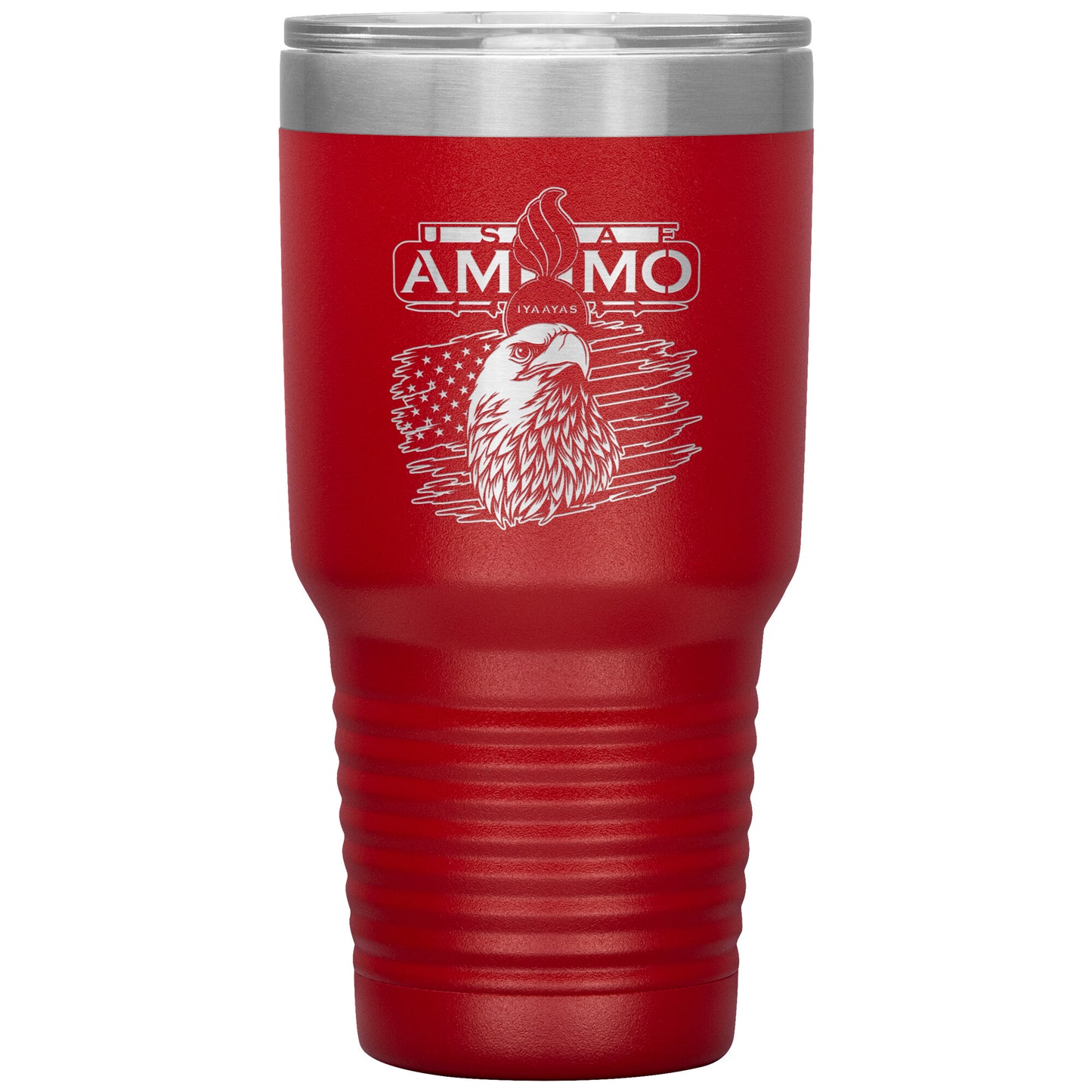 USAF AMMO Eagle American Flag Pisspot Missile Silhouettes 30oz Tumbler