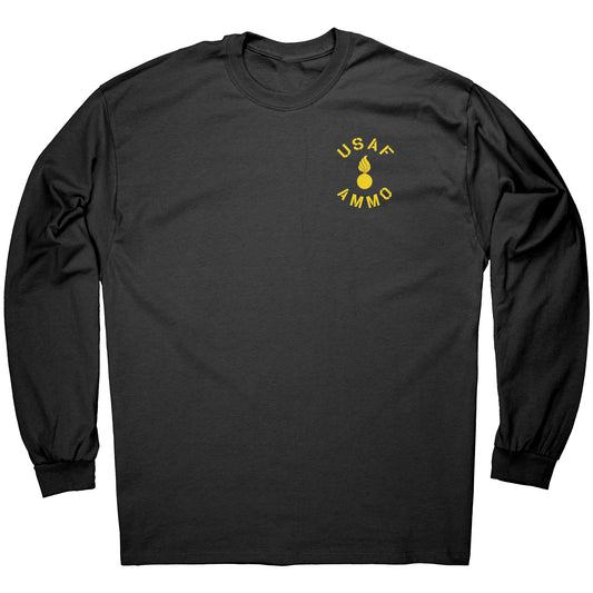 USAF AMMO Grim Reaper Death From Above Dropping Bombs Pisspot IYAAYAS Long Sleeve Shirt
