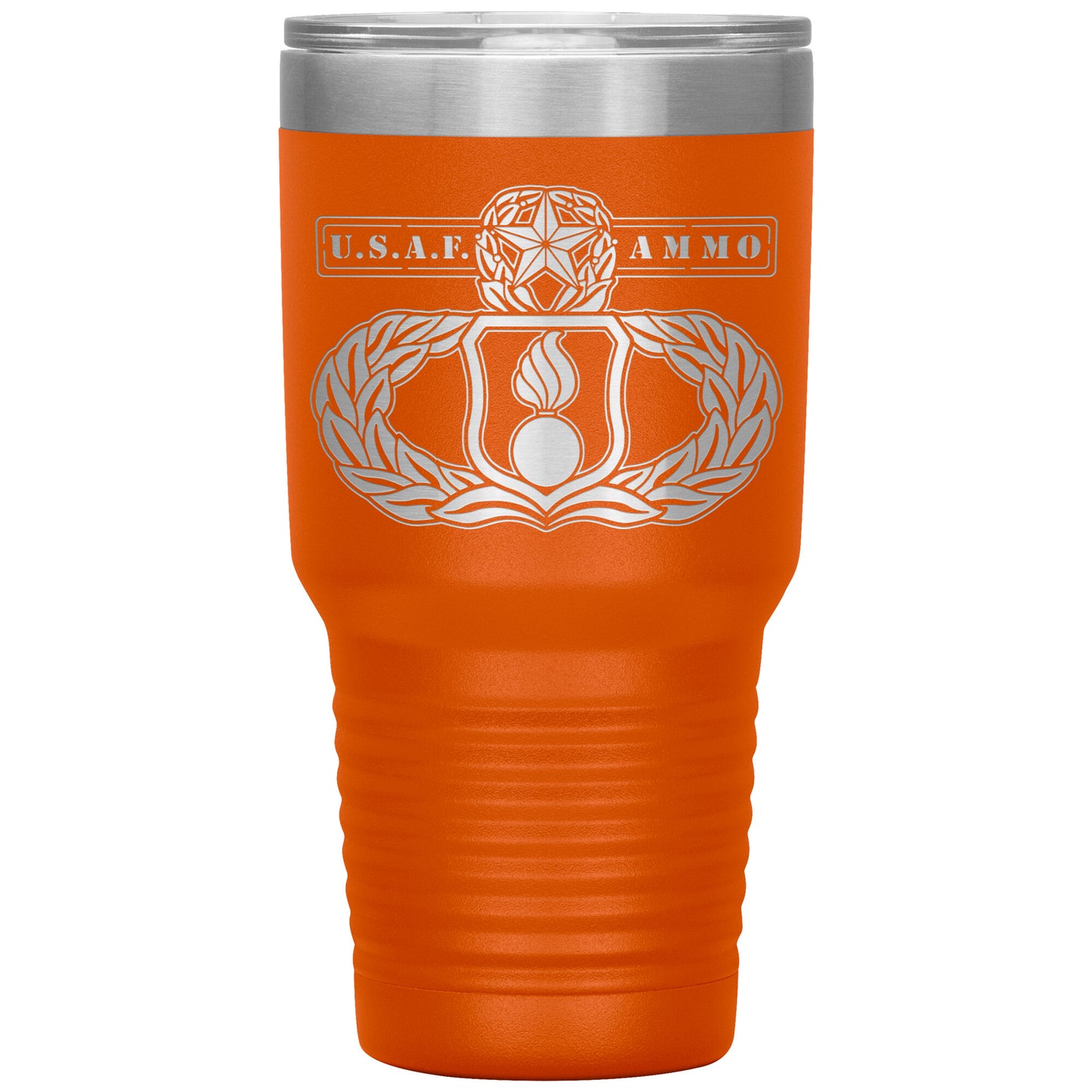 USAF AMMO New Occupational Maintenance Badge With Words On Both Sides 30oz Tumbler