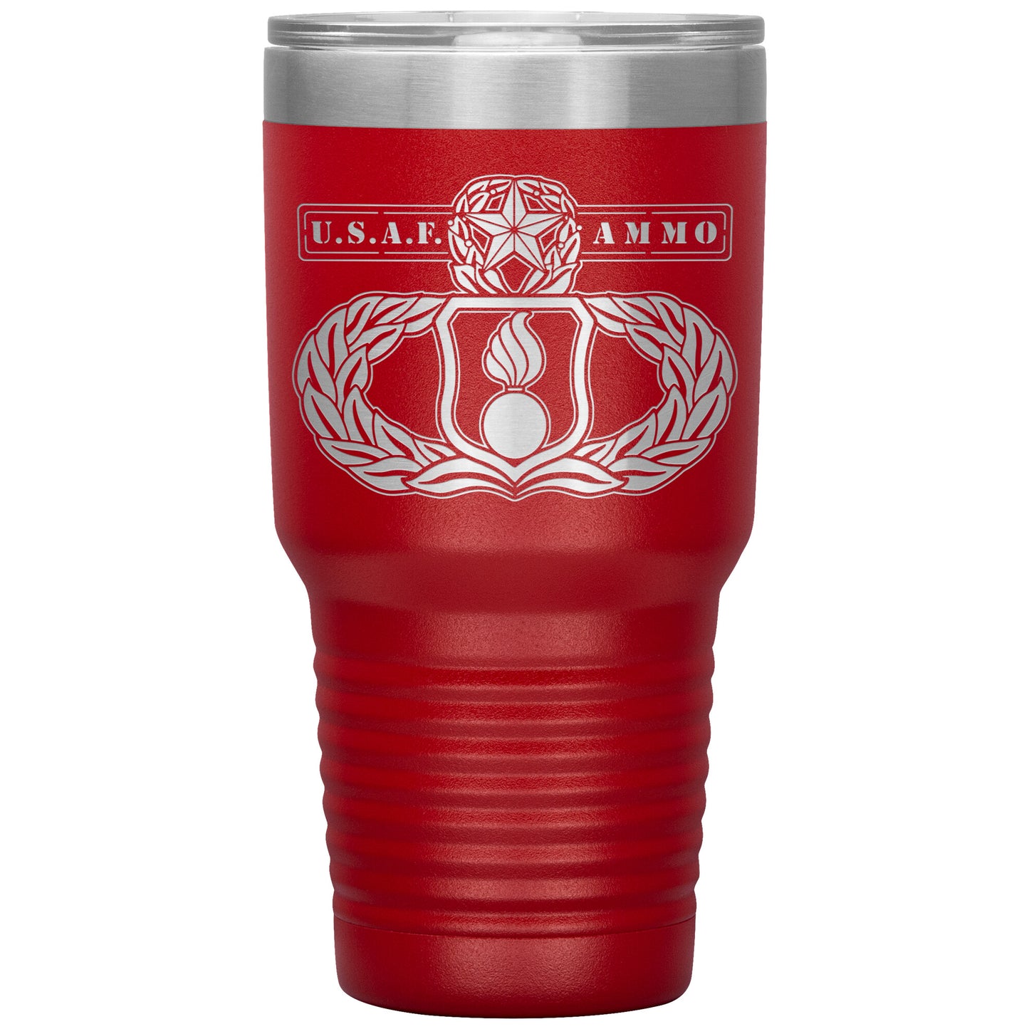 USAF AMMO New Occupational Maintenance Badge With Words On Both Sides 30oz Tumbler