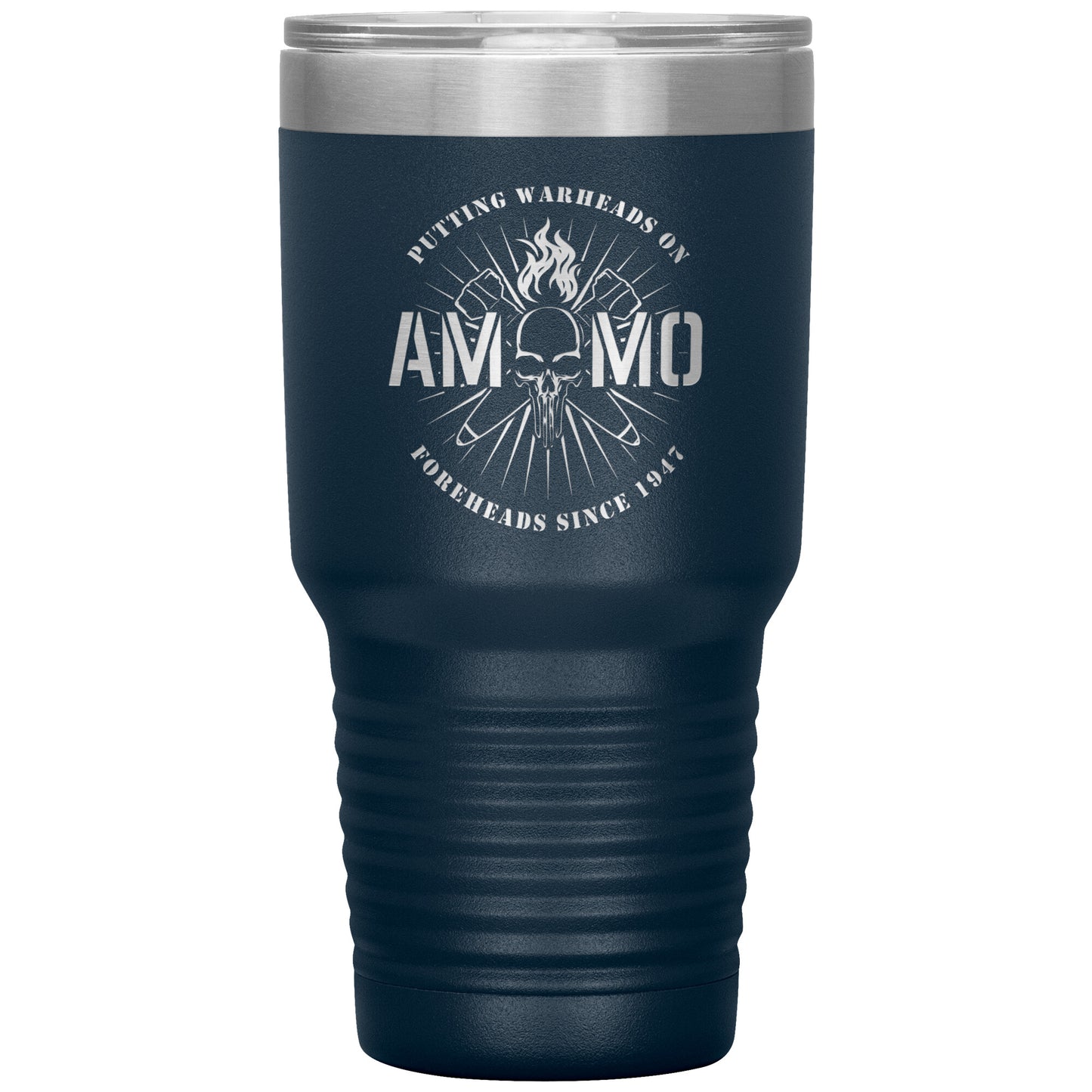 USAF AMMO Punisher Skull Crossed Bombs Putting Warheads on Foreheads 30oz Tumbler
