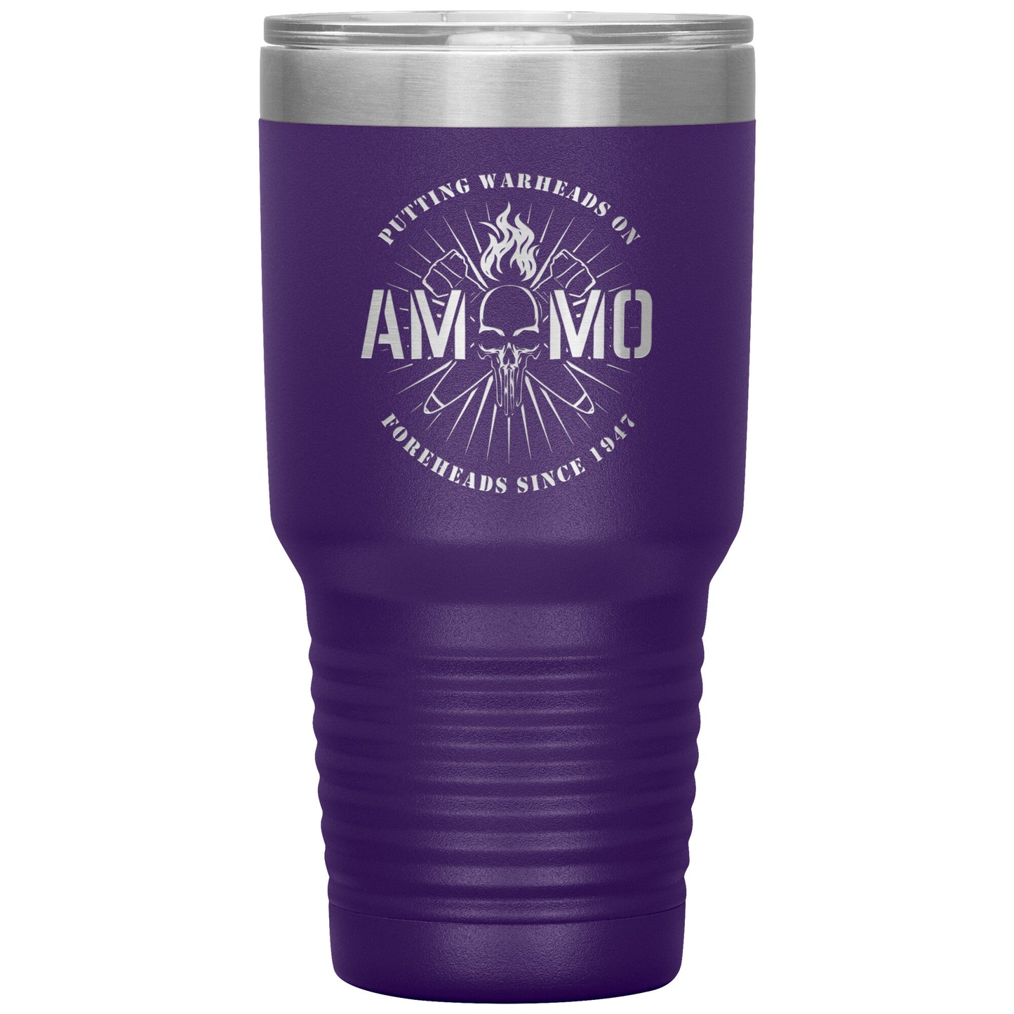 USAF AMMO Punisher Skull Crossed Bombs Putting Warheads on Foreheads 30oz Tumbler