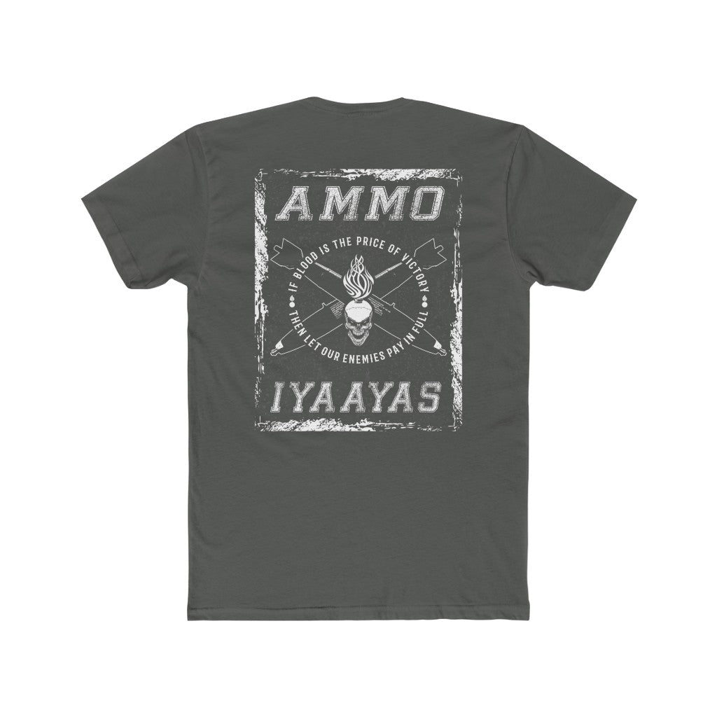 USAF AMMO Skull Flames Bombs Crossed Pisspot Grunge Framed Men's Gift T-Shirt