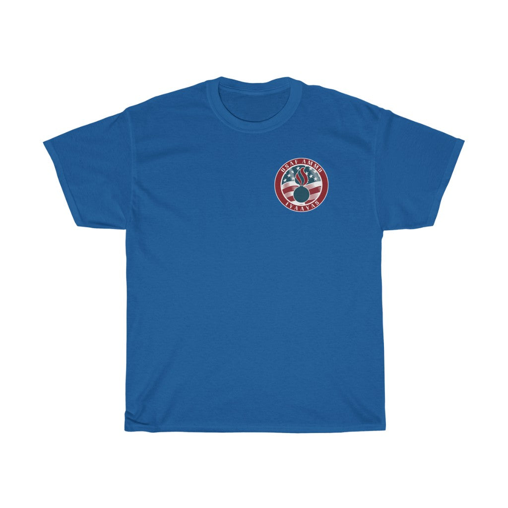 USAF AMMO IYAAYAS Pisspot American Flag Circle Logo Men's Gift Dark Color T-Shirt