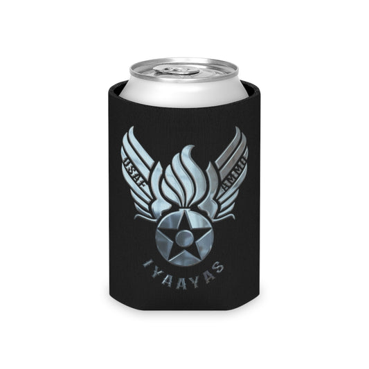 USAF AMMO Shiny Chrome Hap Arnold and AF Vector with Pisspot Logos On Each Side IYAAYAS Can Cooler