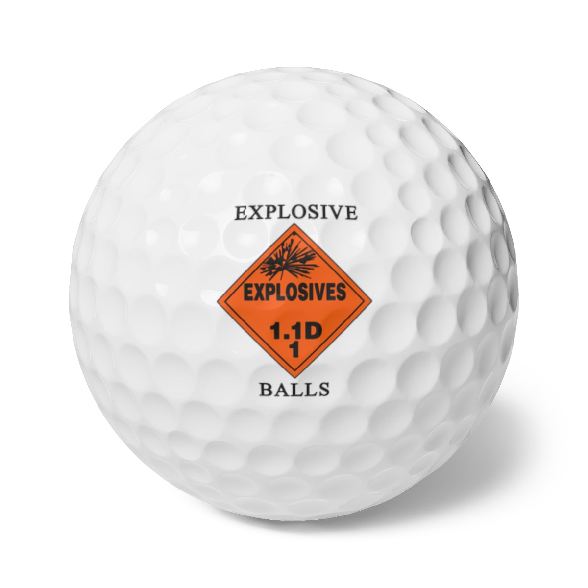 USAF AMMO Explosive Placard EXPLOSIVE BALLS Logo Golf Balls, 6pcs