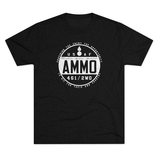 USAF AMMO Circular Pisspot Logo Unisex Tri-Blend Crew T-Shirt