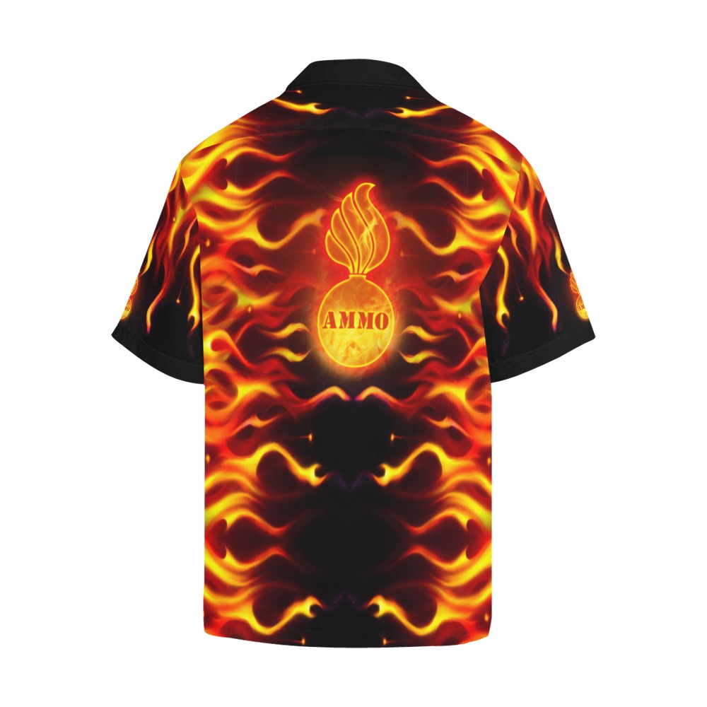 USAF AMMO Fire Ambers Fire Pisspot Mens Hawaiian Shirt