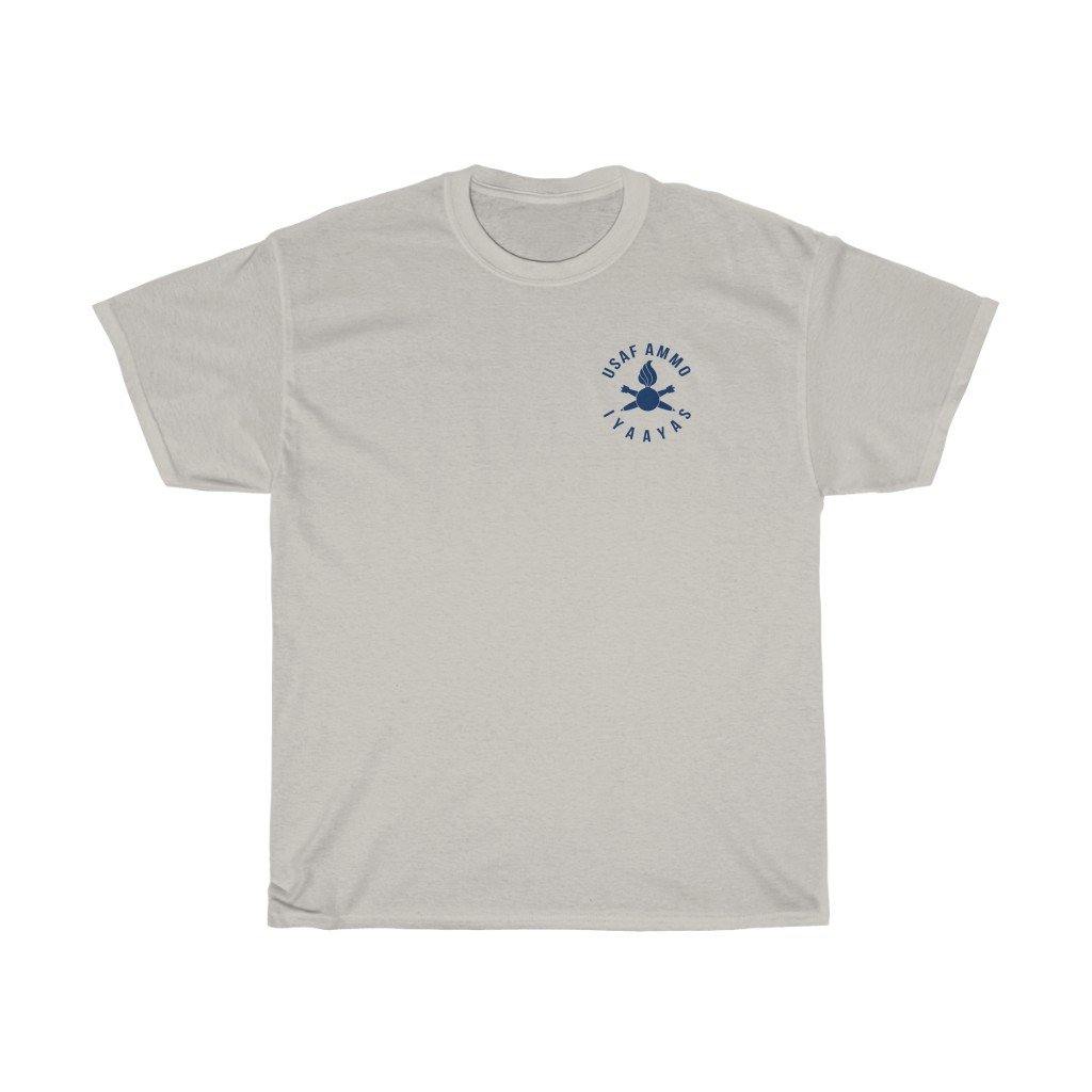 USAF AMMO Veteran Vertical American Flag F-15s Pisspot Crossed MK-82 Bombs Munitions Unisex Gift T-Shirt - AMMO Pisspot IYAAYAS Gear