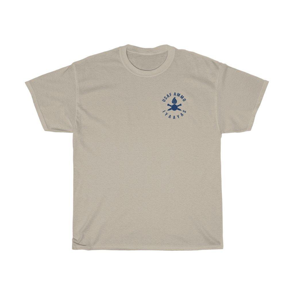 USAF AMMO Veteran Vertical American Flag F-15s Pisspot Crossed MK-82 Bombs Munitions Unisex Gift T-Shirt - AMMO Pisspot IYAAYAS Gear