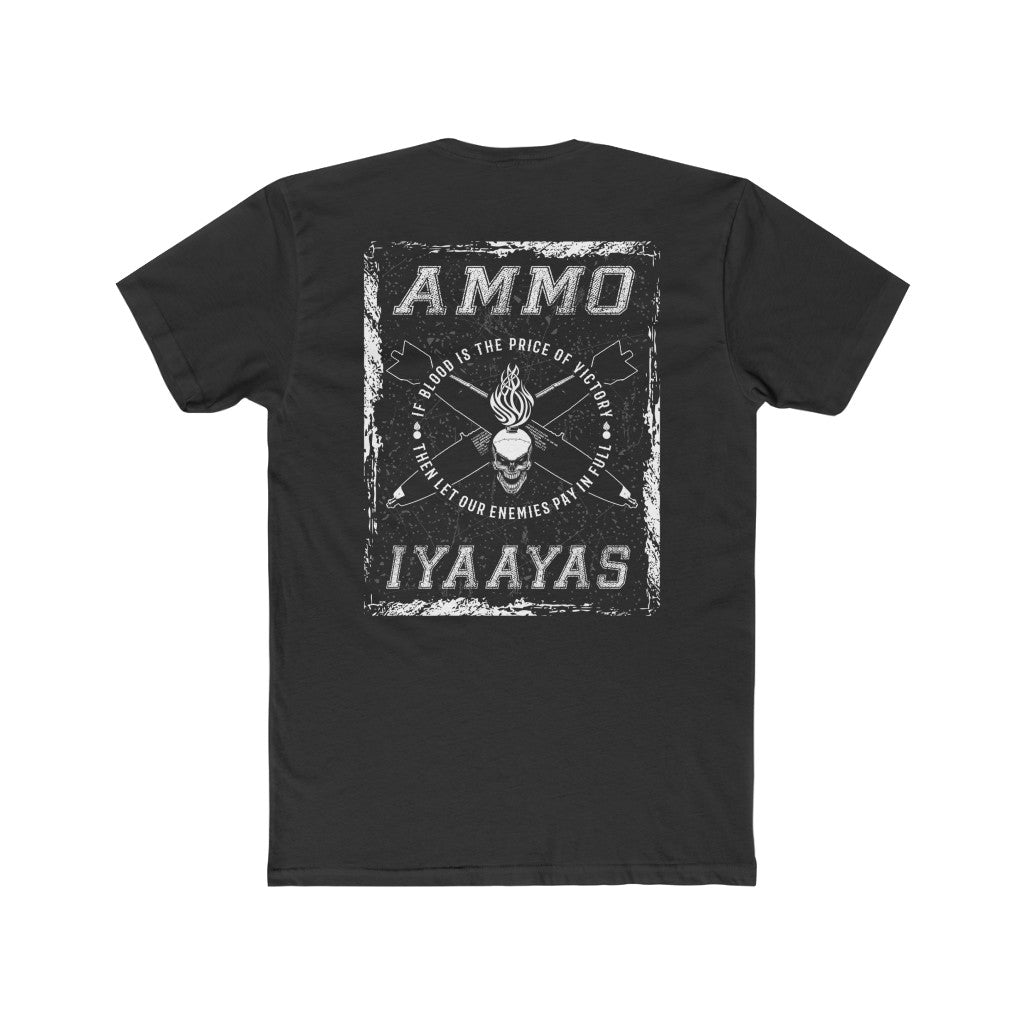 USAF AMMO Skull Flames Bombs Crossed Pisspot Grunge Framed Men's Gift T-Shirt