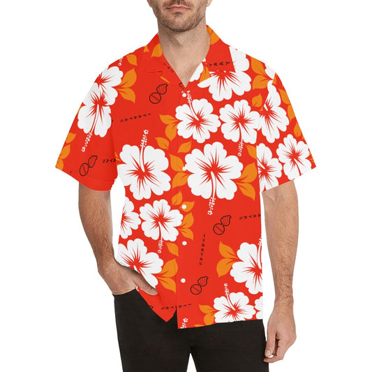 AMMO Hawaiian Shirt Orange and White Flowers Pisspots and IYAAYAS All Over