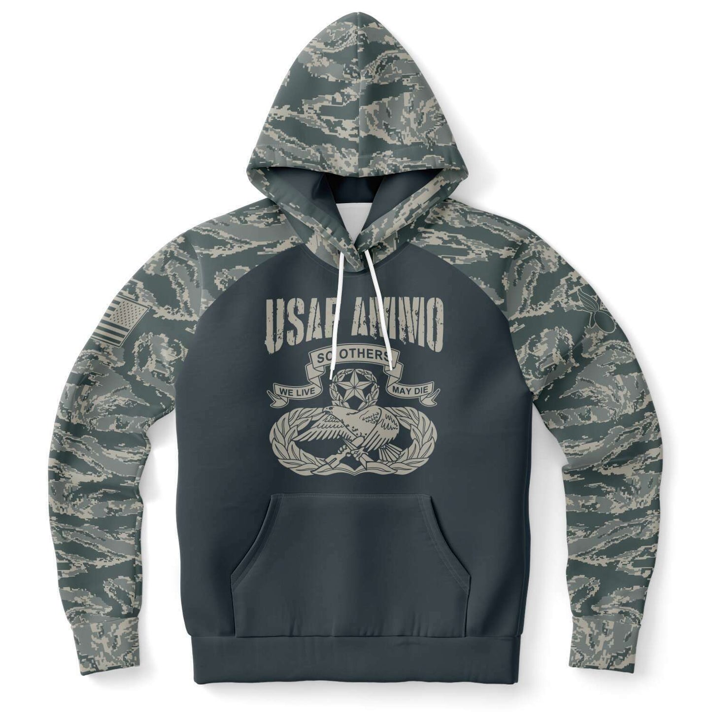 USAF AMMO ABU Pattern Camouflage Punisher Old AMMO Badge Unisex All Over Print Hoodie