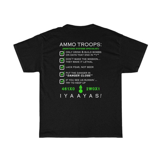 USAF AMMO Troop Checklist Munitions Heritage Gift T-Shirt - AMMO Pisspot IYAAYAS Gear