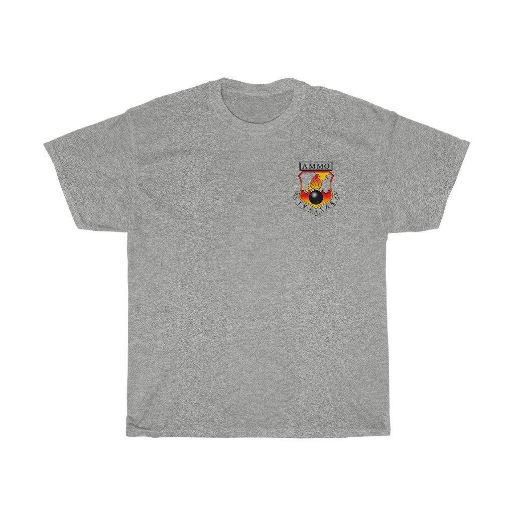 F-16 Mushroom Cloud Pisspots AMMO IYAAYAS Munitions Systems Specialist 461 2W0 Heritage Command Patch Unisex Heavy Cotton T-Shirt - AMMO Pisspot IYAAYAS Gear