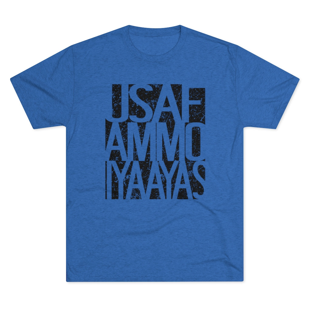 USAF AMMO IYAAYAS In A Black Box Unisex Tri-Blend T-Shirt
