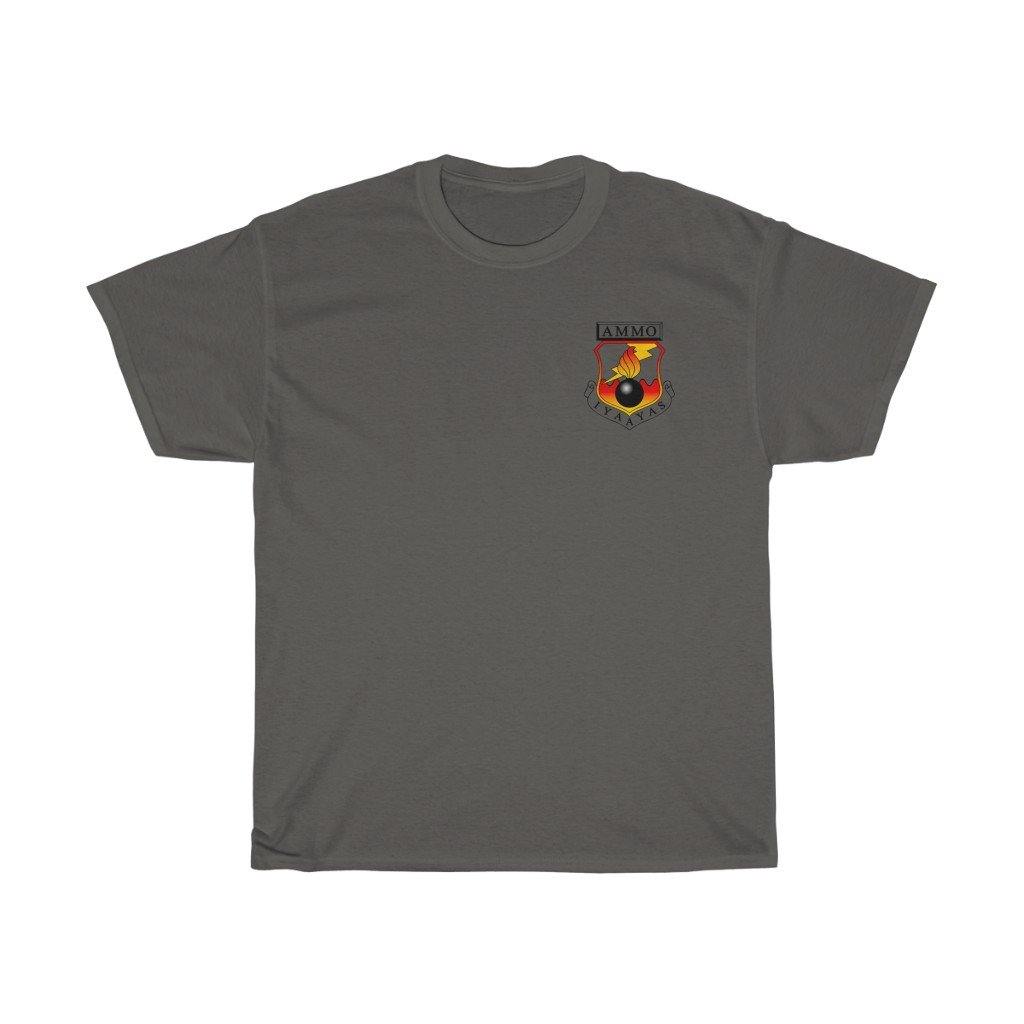 F-16 Mushroom Cloud Pisspots AMMO IYAAYAS Munitions Systems Specialist 461 2W0 Heritage Command Patch Unisex Heavy Cotton T-Shirt - AMMO Pisspot IYAAYAS Gear