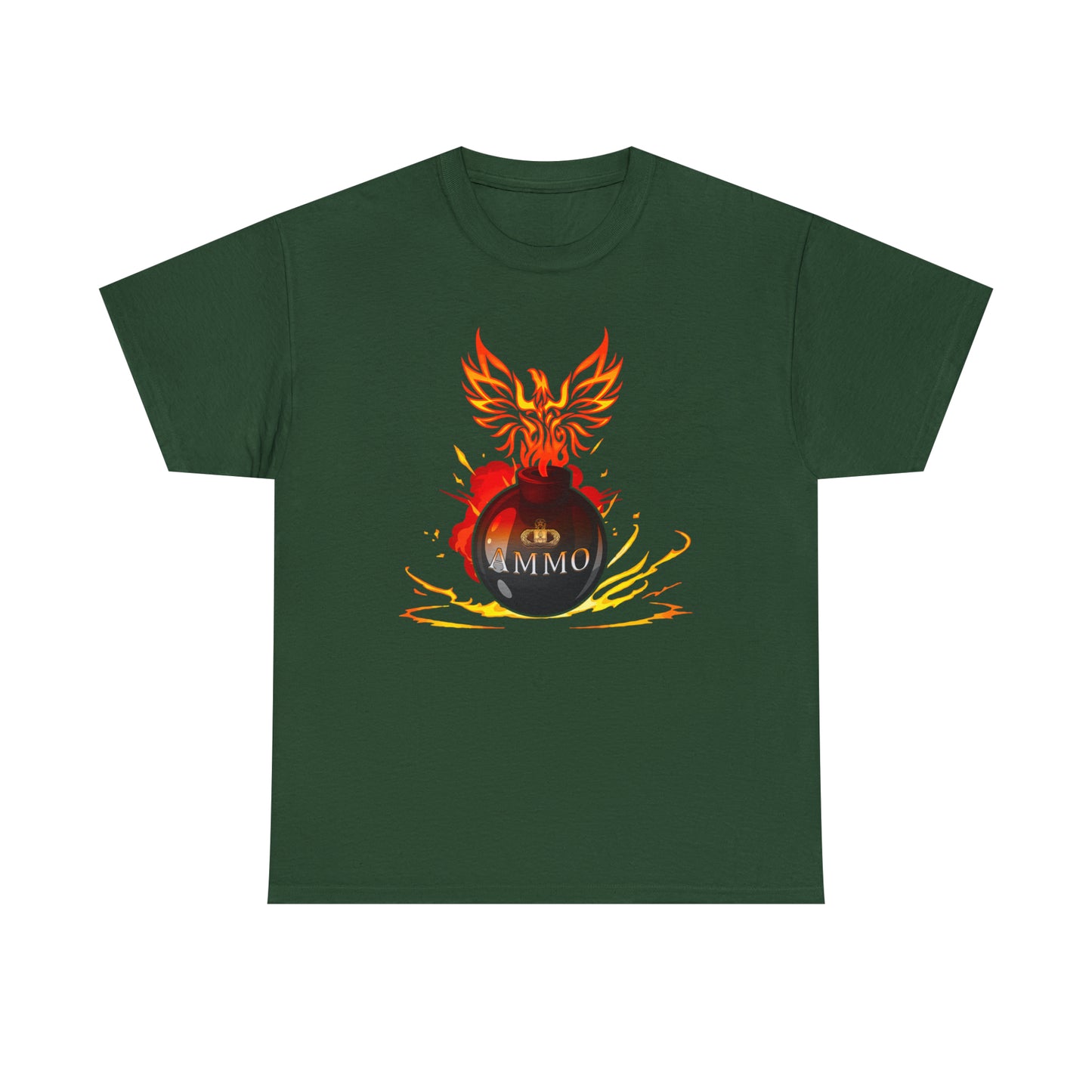 USAF AMMO Phoenix Flaming Pisspot Unisex Heavy Cotton Tee