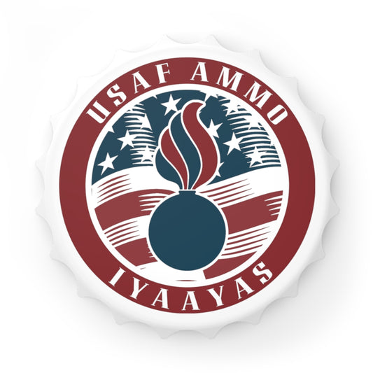 AMMO IYAAYAS Circular Flag Pisspot Munitions Systems Specialist Pride Logo Magnetic Bottle Cap Opener