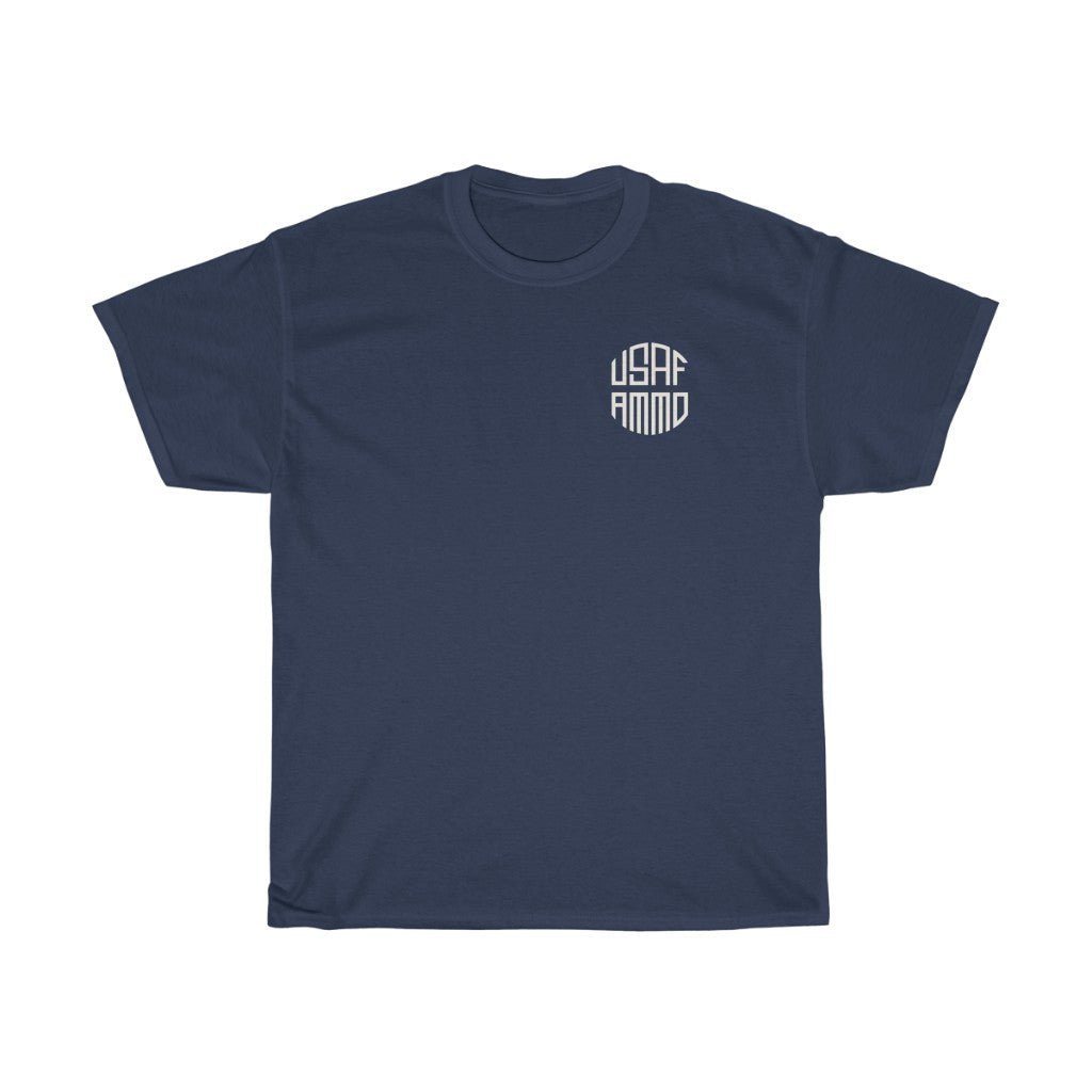 AMMO Pisspot With Two Wings and Circle USAF AMMO Logo Unisex Heavy Cotton Tee