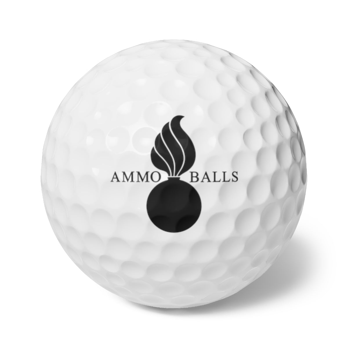 Basic USAF AMMO Black Pisspot AMMO BALLS Logo Golf Balls, 6pcs
