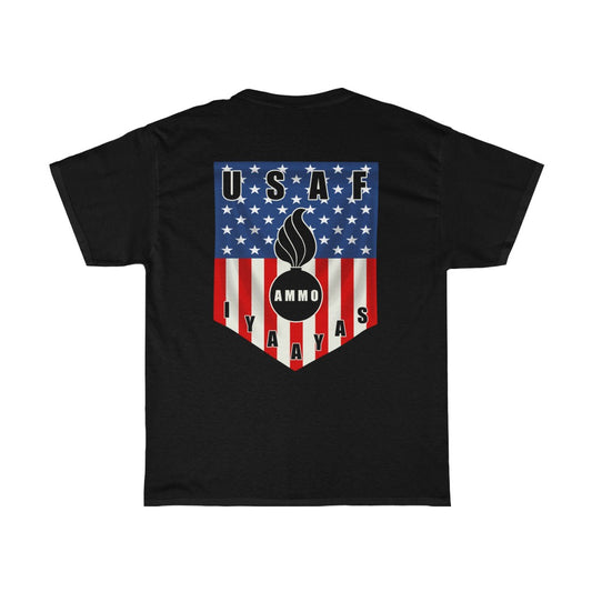 USAF AMMO Vertical American Flag Pisspot IYAAYAS Munitions Heritage Gift T-Shirt