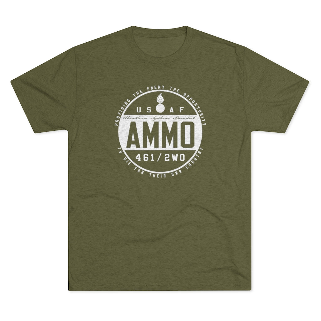 USAF AMMO Circular Pisspot Logo Unisex Tri-Blend Crew T-Shirt