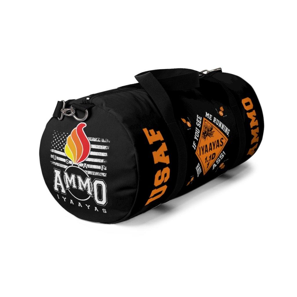 USAF AMMO Placard Pisspots American Flag IYAAYAS Munitions Heritage Duffel Bag - AMMO Pisspot IYAAYAS Gear