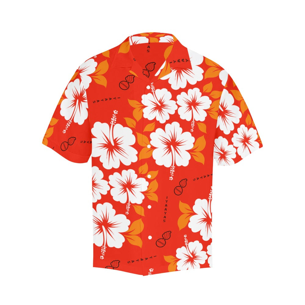 AMMO Hawaiian Shirt Orange and White Flowers Pisspots and IYAAYAS All