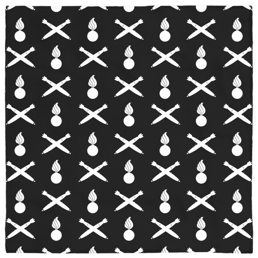 USAF AMMO Pisspots and Bombs IYAAYAS Black White Bandana