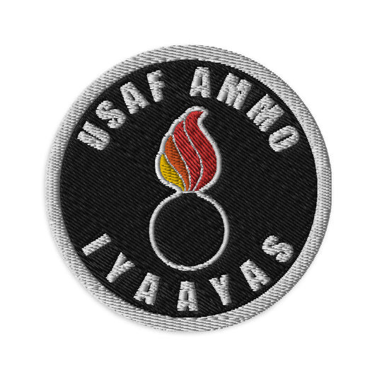 USAF AMMO Pisspot IYAAYAS Circular Logo Embroidered Patches