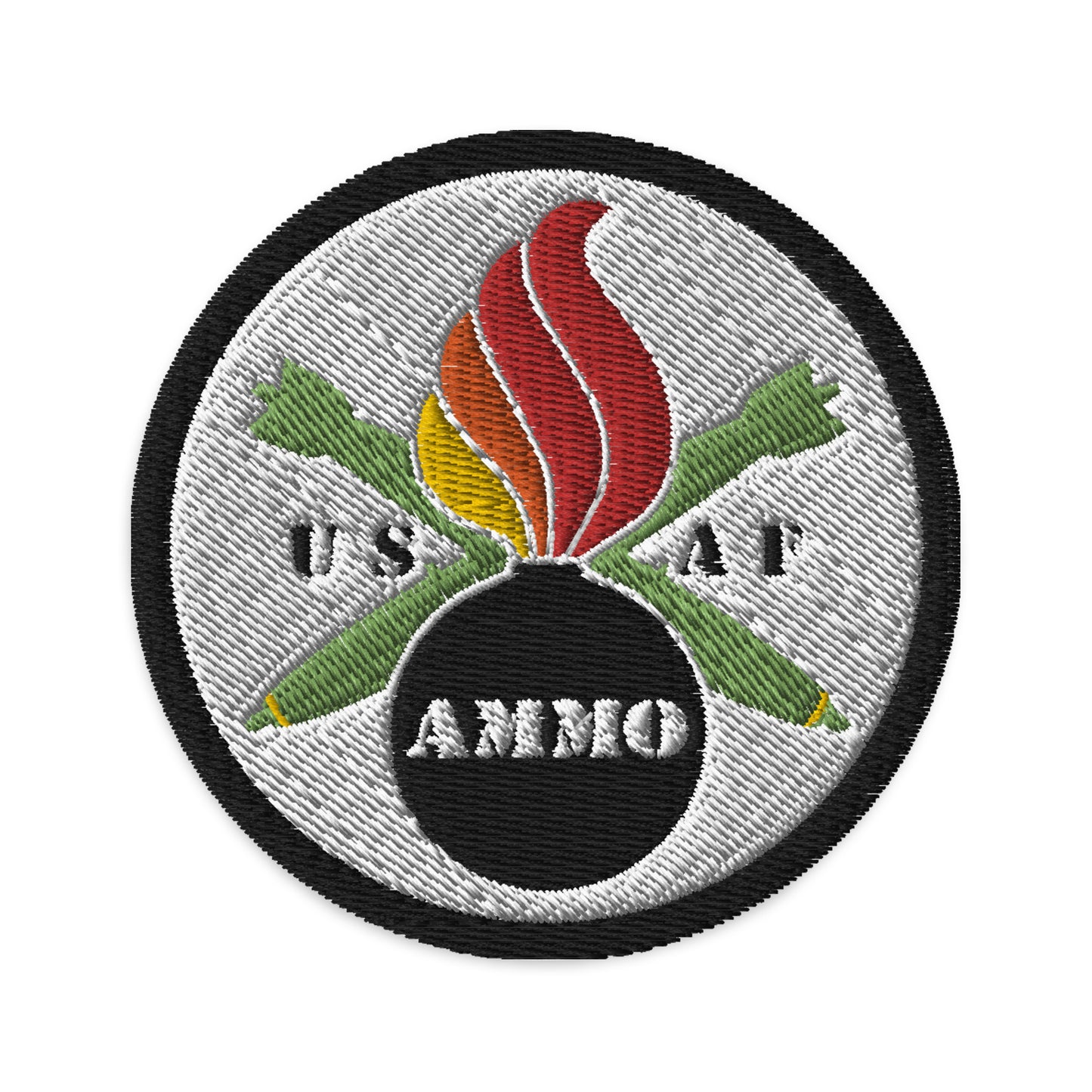 USAF AMMO Pisspot and Crossed Bombs Proud Munitions Heritage Embroidered Patches