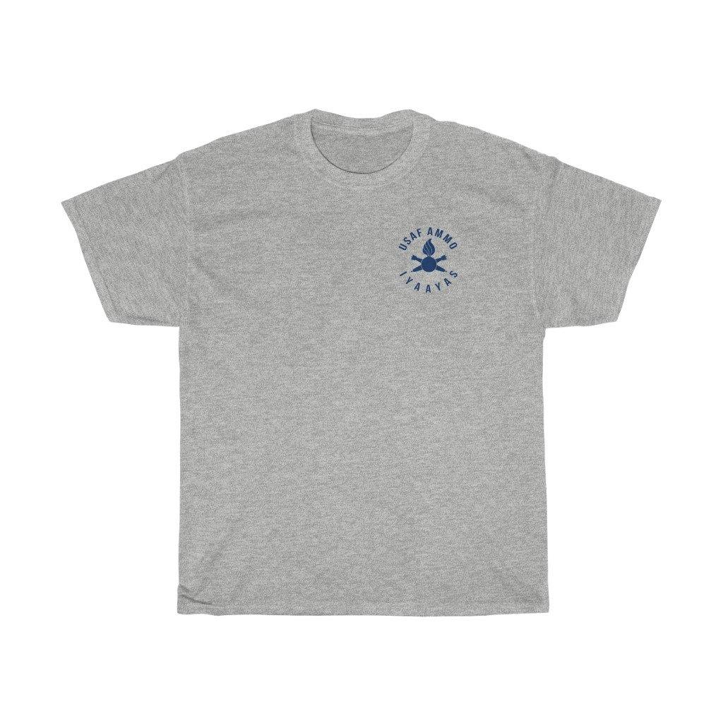 USAF AMMO Veteran Vertical American Flag F-15s Pisspot Crossed MK-82 Bombs Munitions Unisex Gift T-Shirt - AMMO Pisspot IYAAYAS Gear