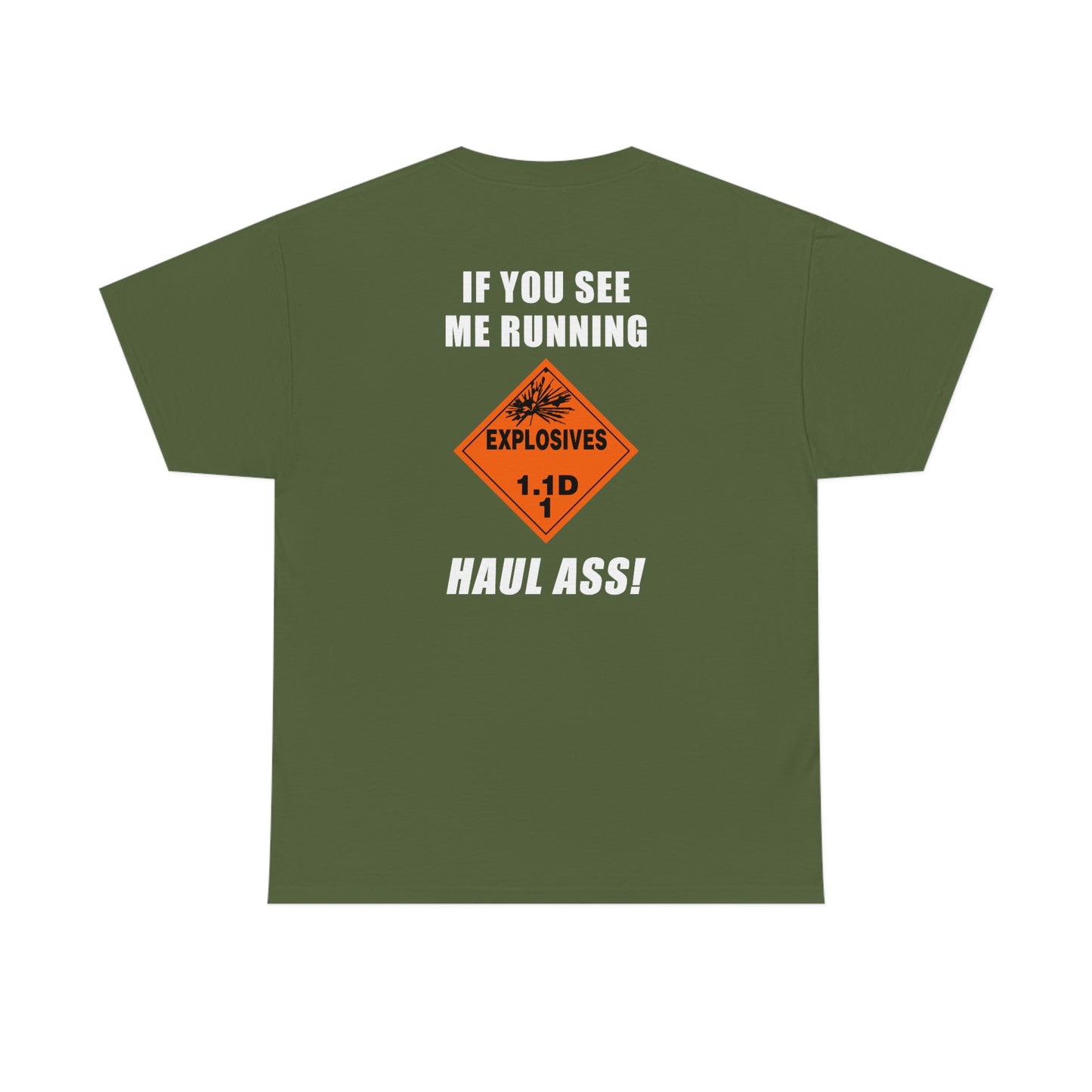 USAF AMMO IYAAYAS Explosive Placard 1.1D If You See Me Running Haul Ass Men's Gift T-Shirt