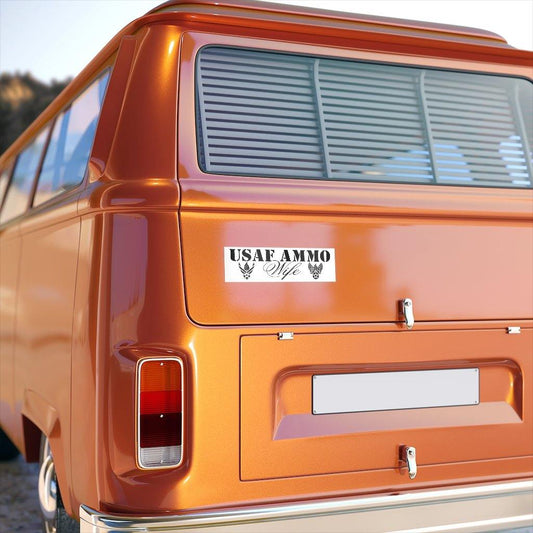 USAF AMMO Wife AF Vector and Hap Arnold Logos Combined With Pisspots Munitions Heritage Bumper Stickers - AMMO Pisspot IYAAYAS Gear