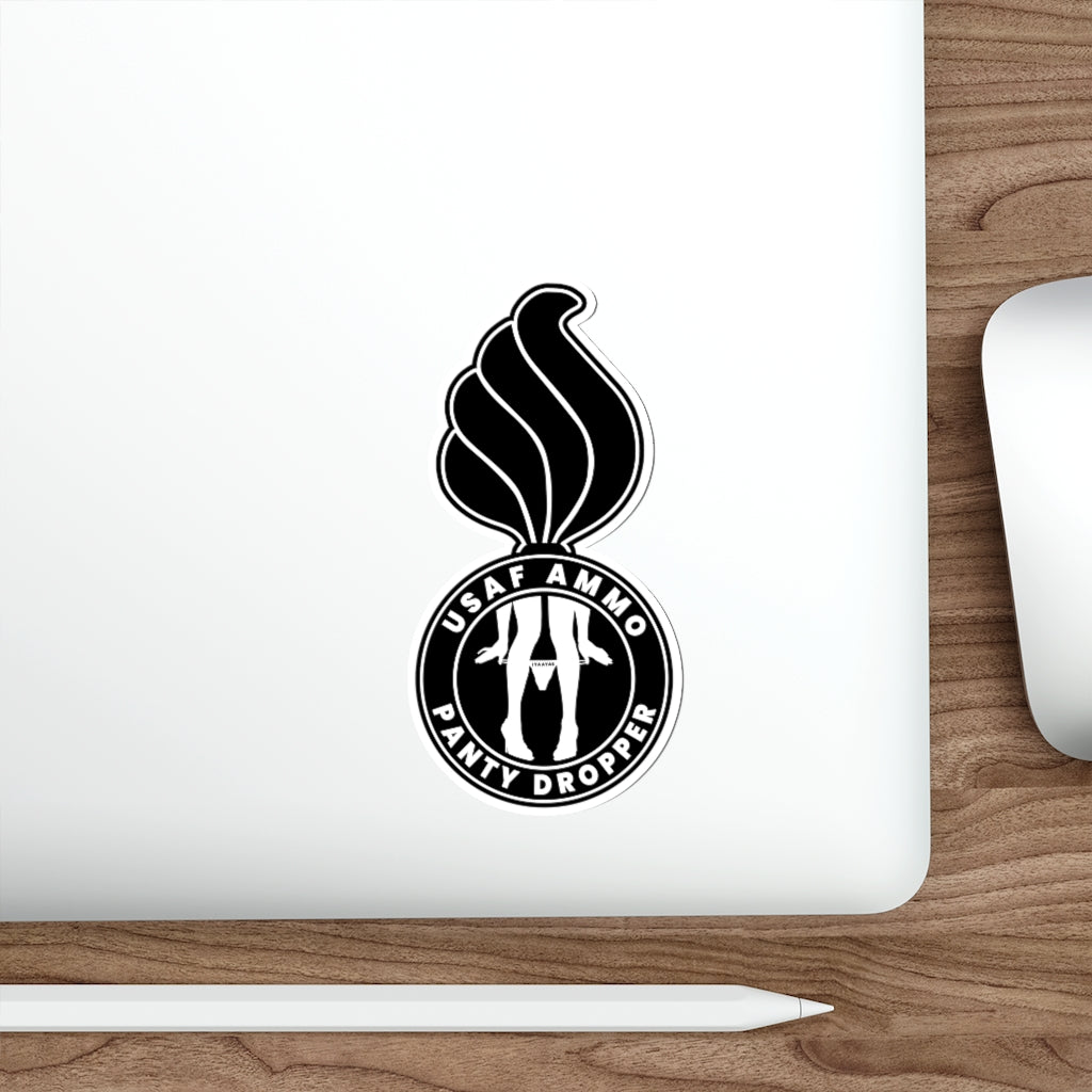 USAF AMMO Pisspot Panty Dropper Kiss-Cut Vinyl Indoor and Outdoor Sticker