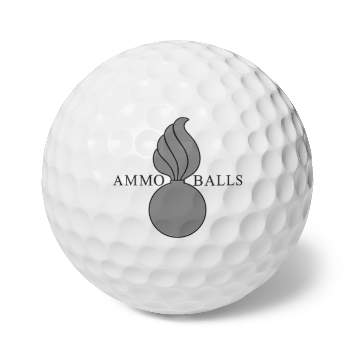 Basic USAF AMMO Grey Pisspot AMMO BALLS Logo Golf Balls, 6pcs