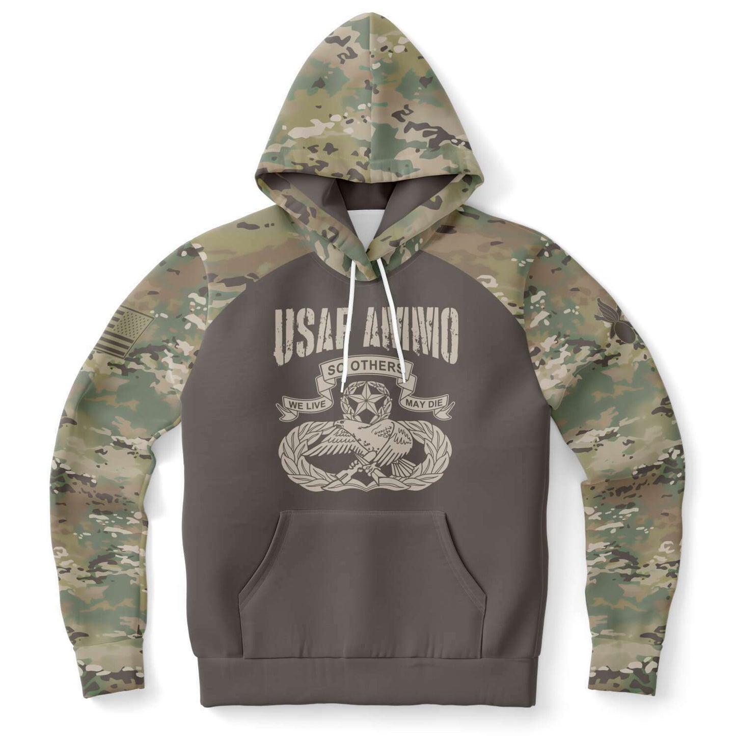 USAF AMMO OCP Camouflage Punisher Old AMMO Badge Unisex All Over Print Hoodie