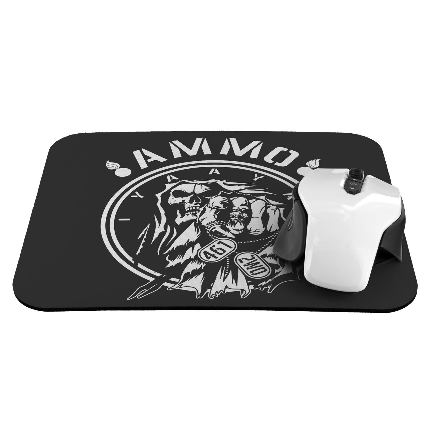 USAF AMMO Grim Reaper Pointing Dogtags IYAAYAS - Mousepad