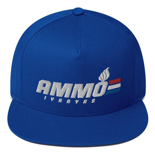 USAF AMMO GI Joe Style Logo IYAAYAS Pisspot Flame Flat Bill Snapback Hat - AMMO Pisspot IYAAYAS Gear